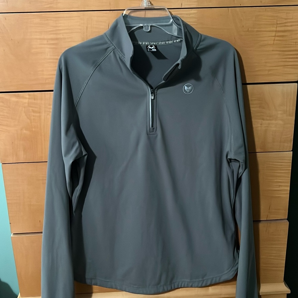 Alpha Forward Athletic Pullover Half Zip Gray Size XL
